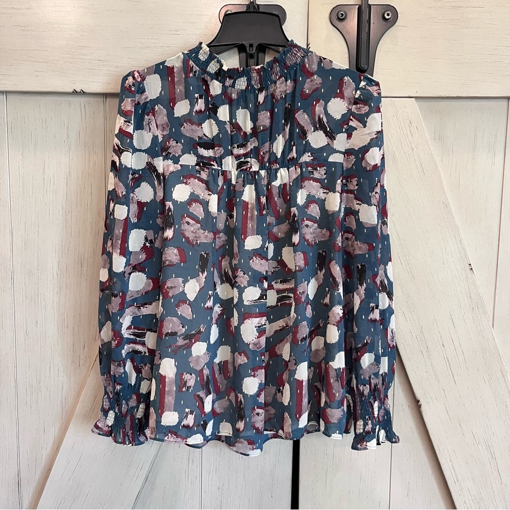 Jade Long-Sleeve Blouse Size Small